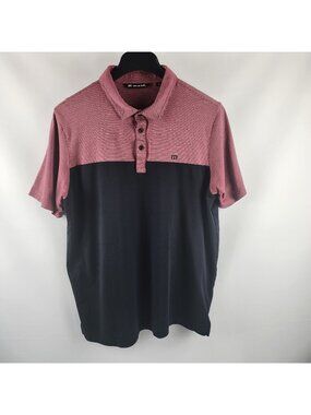Travis Mathew Shirt Mens XL Multi Colorblock S/S Golf Polo
